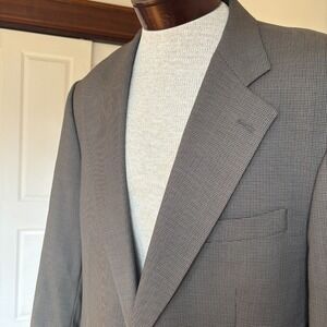 Polo University Club Ralph Lauren‎ Wool Blazer Houndstooth Brown Mens Size 44